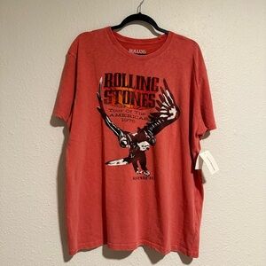 Lucky Brand Red Rolling Stones Graphic Tee